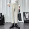 Men's Suits Spring And Autumn Italy Business Dress Suit Pants Men High Waist Office Social Pantalones Slim Wedding Trouser E83