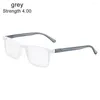 Sunglasses Men Women PC Square Frame Presbyopia Eyeglasses Anti-UV Blue Rays Far Sight Eyewear Reading Glasses