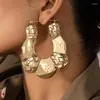 Boucles d'oreilles créoles Punk en forme de colonne vertébrale bambou cuivre exquis pour les femmes 2023 arrivée Design bijoux exagérés