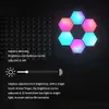 RGBIC Smart LED Hexagon Night Lights Wallmounted Lampe Fernbedienung kreativer Licht Computer Game Room Schlafzimmer Betthome Decor5154136