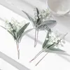 Dekorativa blommor Vackra Pure White Bell Orchid Plastic Artificial Arrangement Supplies Home Decor Fake Plants Party Gifts