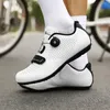 Chaussures de cyclisme chaussures hommes en plein air Non-verrouillage vélo baskets professionnel semelle en caoutchouc Sapatilha Ciclismo course vélo de route vélo