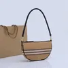 Semicircle Checks Shoulder Bag Mini Underarm Plaid Bags Canvas Purse Small Cookie Wallet Women Pouch Female Clutch241z