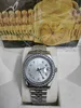 Con caja original de moda de lujo Modos de alta calidad 8K Silver Diamond Dial Bisel 18038 Automatic Mens Watch 202365