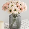 Dekorative Blumen Gänseblümchen Künstlicher langer Zweig Blumenstrauß Zuhause Hochzeit Garten Dekor DIY Braut Seide Fake Dekoration