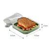 Dinnerware Sets Portable Silicone Sandwich Toast Bento Box With Handle Eco-Friendly Lunch Container Microwavable Picnic Student