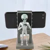 Decorative Figurines Alien Phone Holder Stand Mobile Tablet Desktop Support Decoration Ornament For Watching TV