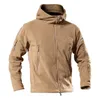 Outdoor Jackets Hoodies Winter Fleece Tactical Jackets Men Military Warm Outdoor Sports Soft Shell Hooded Coats Mens Hiking Hunting Army Combat Jacket 0104