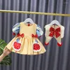 Kız Elbiseler Bebek Lolita Prenses Elbise Çocuklar İçin Parti Vintage İngiltere İspanyol Balyoyu Bebek Türk Boutique