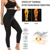 Pantaloni modellanti da donna Leggings per il sudore Allenatore in vita Termo modellante per il corpo Dimagrante Legging Controllo della pancia Perdita di peso Abiti da allenamento