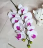 Dekoratif çiçekler yüksek simülasyon gerçek dokunuş 9 başlık büyük 90cm kelebek orkide toptan düğün hissediyorum Phalaenopsis