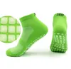 Chaussettes de trampoline professionnelles pour enfants adultes Chaussettes de sol pour salle de sport intérieure Chaussettes Hommes Femmes Sports de sport sox maille respirante parent-enfant chaussette d'éducation précoce