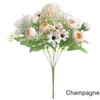 Fiori decorativi Decorazioni per la casa Fai da te Peonia Matrimonio Bouquet misto Rosa artificiale Fiore finto Seta