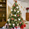 Décoration de fête 8 cm mousse incassable boule de noël arbre de noël suspendus pendentifs maison 2023 Navidad Noel année babiole