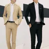 Men's Suits Jacket Pants 2 Pieces Set / 2023 Fashion Men's Casual Boutique Business Dress Wedding Groom Suit Coat Blazers Trousers
