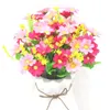 Dekorative Blumen, 28 Köpfe/1 Stück, Seide, Gänseblümchen, Brautstrauß, Weihnachten, Familie, Hochzeit, Jahr, Dekoration, künstliche Pflanze, Sonnenblume, künstlich