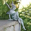 Garden Decorations Sitting Fairy Statue Resin Ornament Porch Sculpture Yard Craft Landscaping For Home Decoration Drop