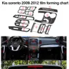 För Kia Sorento 2009-2012 Självhäftande bilklistermärken 3D 5D Kolfiber Vinylbil klistermärken och dekaler bilstyling accessoarer271v