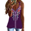 دبابات المرأة الصيفية دبابات النساء قمم الثرقة v-neek sling spaghetti الأشرطة t-shirt t-shirt top print flowers 2023