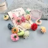 Dekorativa blommor Bröllopsdekoration 5st Diy Artificial Flower Head Small Hortensea Silk Tyg Arrangement Wreath Handmade