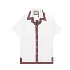 Designers Bowling Shirts Men's Flower Hawaiian silk Business Casual Shirts Men Slim Fit Short Sleeve Dress Shirt M-3XL