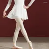 Abbigliamento da palcoscenico Gonna da allenamento per danza classica in chiffon bianco nero bordeaux Tutu Ballerina per adulti Il lago dei cigni che balla Gonne a portafoglio corte con lacci