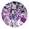 Cadeau cadeau 64pcs violet anime autocollant esthétique autocollants bricolage voyage bagages guitare réfrigérateur ordinateur portable cool graffiti scrapbooking