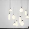 Pendelleuchten LukLoy Moderne minimalistische milchweiße Lichtlampe für Bar Café Wohnzimmer Loft Beleuchtungskörper