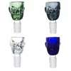 Colorful Smoking People Head Style Thick Glass 14MM 18MM Male Joint Replacement Bowls Herb Tobacco Oil Filter WaterPipe Bong Hookah DownStem Holder DHL