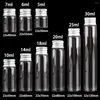 Bouteilles de rangement 5 ml / 6 ml / 7 ml / 10 ml / 14 ml / 18 ml / 20 ml / 25 ml / 30 ml de verre avec couvercles en aluminium Petits mini-pots