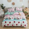 Set di biancheria da letto Cute Pink Peach Stampato Girl Boy Kid Copriletto Set Copripiumino Lenzuola per bambini adulti Federe Consolatore Kawaii