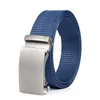 Belts Quality Unisex Canvas Belt Simple Alloy Automatic Buckle Men Business Affairs & Women Casual Jeans