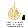 Pendant Necklaces OCESRIO Trendy Big Virgin Mary Medal For Necklace Copper Gold Plated CZ Heart Crown Jewelry Making Supplies Pdta957