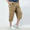 Męskie spodnie dresowe menu Casual Cotton Streetwear Przycięte spodnie mody ładunki wojskowe krótkie pantalony hombre joggers ubrania