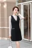 Casual Dresses Novelty Sleeveless Dress Medium Length Temperament Professional Formal Occasion Work Bottoming Vest Plus Size