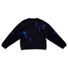 Damenpullover Kawaii Anime Print O-Ausschnitt Gestrickt Damen Pullover Y2K Harajuku Streetwear Ästhetische Mode Gothic Grunge Oversize Herren