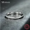 Classic Simple 100% 925 Sterling Silver Charm Zirconia Finger Rings For Women Wedding Engagement Statement Sieraden