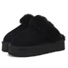 Slipare läderdesigner Vinterskor Fur Australian Home Ladies Luxury Brand Platform Zapatos Mujer 230105