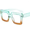 Solglasögon ramar kvinnliga transparenta dekorativa glasögon söta vackra överdimensionerade fyrkantiga optiska klara linsspektakel ram unisex kvinnor gafas