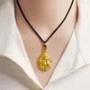 Colliers pendants Collier masculin 24k Gold Hollow Buddhiste ne change pas de couleur Amitabha Pray Faith Women Amulet Jewelry Cadeaux