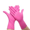 24pieces Wholesale Pink Powder Free Food Grade Strong Synthetic Nitrile Gloves