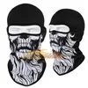 MZZ09 Motorfiets Bivakmuts Skull Print Moto Volgelaatsmasker Winddicht Skiën Hoofd Halswarmer Fietsen Biker Hood Cap Mannen Helm Liner