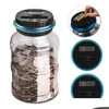 Storage Bottles Jars 2.5L Piggy Bank Counter Coin Electronic Digital Lcd Counting Money Saving Box Jar Coins For Usd Euro Gbp Drop Dhdgr