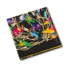 Scarves 130cm Scarf Birds Paying Homage To The Phoenix Print Silk For Women Head Large Square Twill Shawl