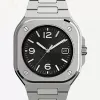 2023 Nieuwe mannen bel automatische quartz horloge mode kalender bruin leer zwart rubber ross horloge horloge gift h6