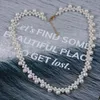 Collier de perles de pomme de terre d'eau douce naturelle multi-couches pour femmes bijoux fleur minuscule