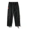 Pantaloni cargo da uomo streetwear Pantaloni Hip Hop casual vintafge militare multi-tasche pantalone stile moda nero dritto con pantaloni comodi in cotone fantasia