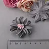 Decorative Flowers Three Color Flower Core Chic Cloth Hair Ties Clips For Kids Girl Accessories Craft Fabric DIY Headband