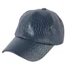 Ball Caps Crocodile Leather Pattern Cap Men Pu Material Visor Strapback Hat Baseball Casquette Gorras Para Hombre Camo Trucker