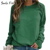 Dames T-shirt Pure minimalistische T-shirts Sweatshirt Basis Dikke Warm Hoodies Shirts St. Patrick's Day Women's Casual Pullovers Lady Hoodie G2088 T230104